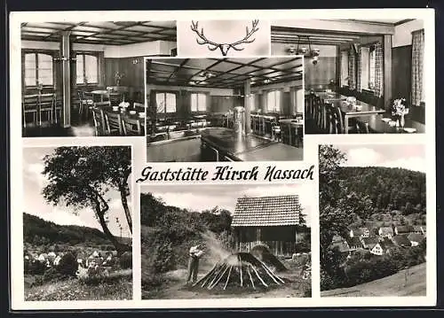 AK Nassach-Unterhütt, Gaststätte Hirsch, Fr. Wieland