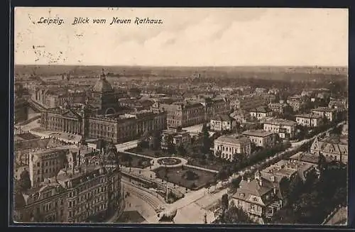 AK Leipzig, Blick vom neuen Rathaus