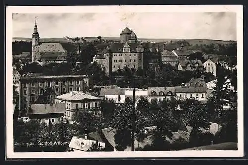 AK Zschopau, Blick auf das Schloss Wildeck