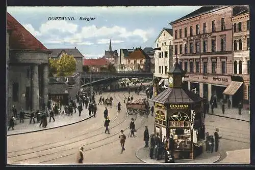 AK Dortmund, Strassenpartie am Burgtor