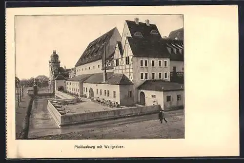 AK Leipzig, Pleissenburg mit Wallgraben, Reihe Leipzig um 1800 zur intern. Baufachausstellung 1913