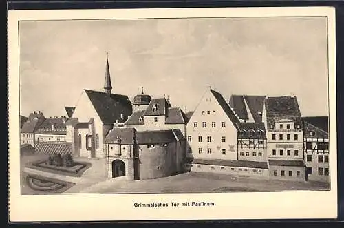 AK Leipzig, Internationale Baufachausstellung 1913, Grimmaisches Tor mit Paulinum