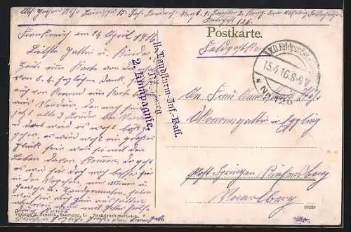 AK Franz.-Avricourt, Drogerie Schwaller, Gebäude im Vordergrunde, links war eine Kaserne der franz. Zollwächter, Grenze