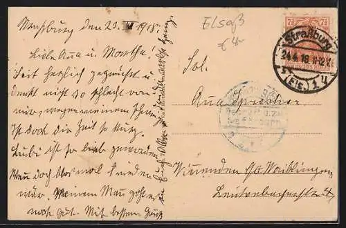 AK Lichtenberg, Ortsansicht aus der Ferne