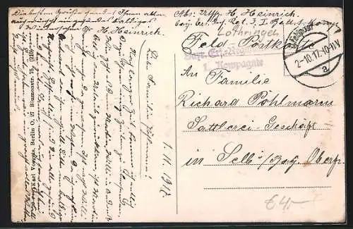 AK Vigneulles, Pferdekarren ziehen an Ruinen vorbei durch die verwüstete Stadt