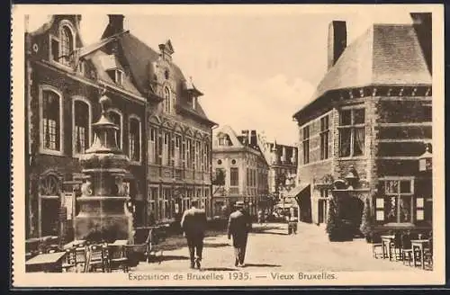 AK Bruxelles, Exposition de 1935, Vieux Bruxelles, Blick in eine Strasse