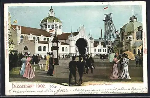 AK Düsseldorf, Industrie & Gewerbe-Ausstellung 1902, Bergbaulicher Verein