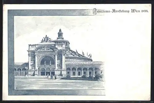 Lithographie Wien, Jubiläums-Ausstellung 1898, Festhalle
