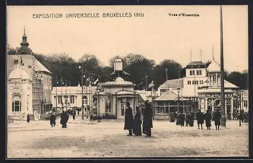 AK Bruxelles, Ausstellung, Exposition Universelle 1910, Vue d`ensemble