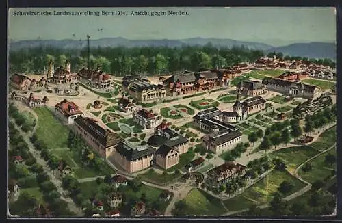 AK Bern, Schweizerische Landesausstellung 1914, Ansicht gegen Norden