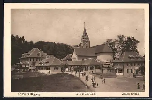 AK Bern, Schweiz. Landes-Ausstellung 1914, Dörfli-Eingang