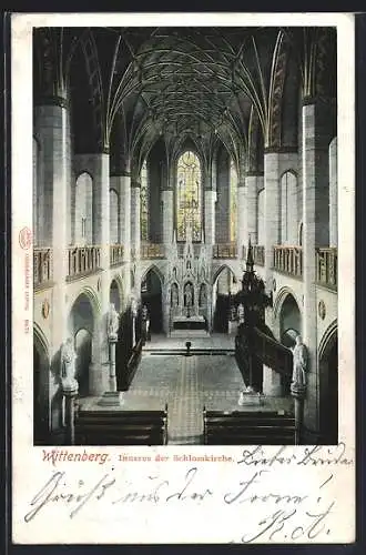 AK Wittenberg / Elbe, Inneres der Schlosskirche