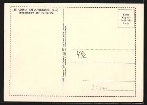 AK Seinsheim bei Marktbreit, Innenansicht der Pfarrkirche