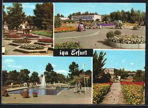 AK Erfurt, IGA, Rosengarten, Festplatz, Wasserrutsche