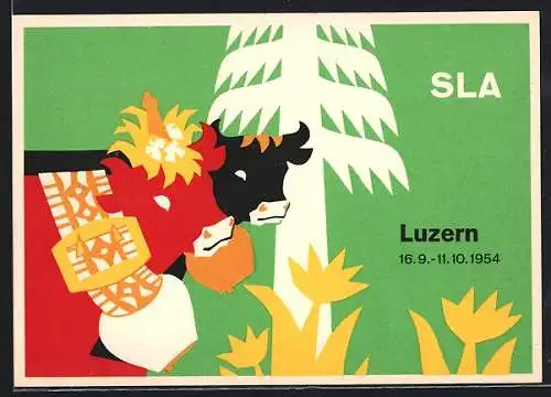 AK Luzern, SLA 1954, Schweizer. Ausstellung für Landwirtschaft, Forstwirtschaft und Gartenbau