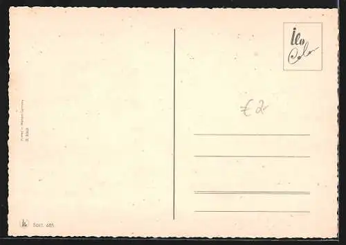 AK Erklärung der Briefmarkensprache, Glückliches Paar