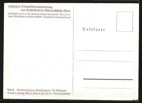 Künstler-AK R. Böttger: Rindenträger in der Steiermark, Kunst im III. Reich