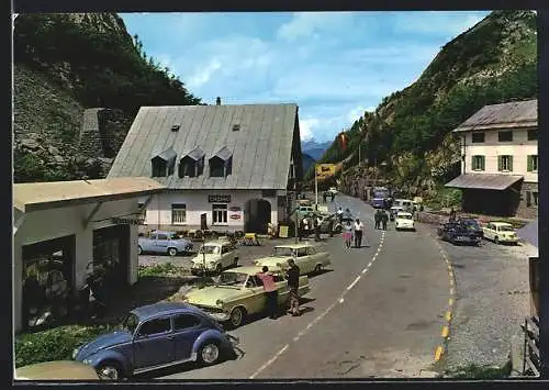 AK Passo Monte Croce Carnico, Confine Italia-Austria
