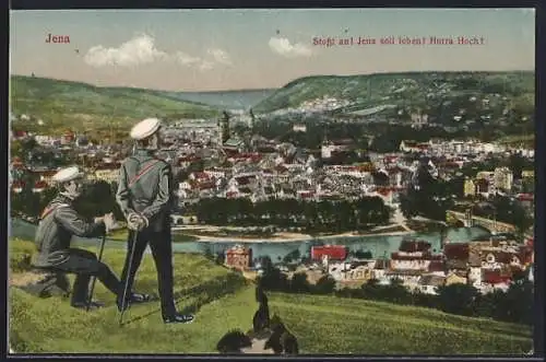 AK Jena, Teilansicht mit zwei Studenden