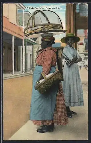 AK Panama City, A Cake Vendor, Gebäckverkäuferin