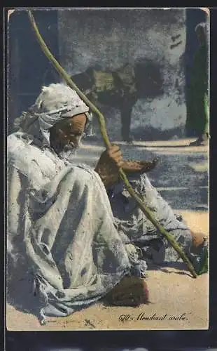 AK Mendiant arabe, Bettler, arabische Volkstypen