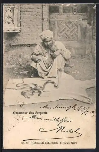 AK Égypte, Charmeur des Serpents