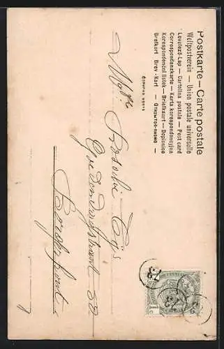 AK Robert Schumann, Portrait als junger Mann