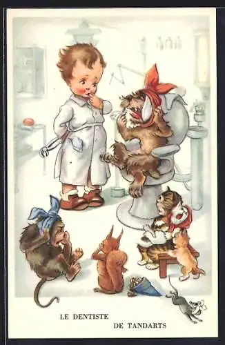 AK Oh dokter, ik ben zo erg bang..., Hund beim Zahnarzt, Scherz