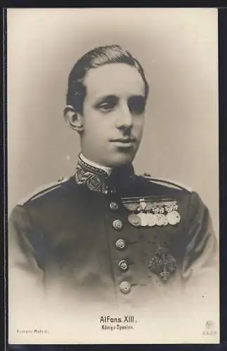 AK S. M. Alfonso XIII. von Spanien in Uniform