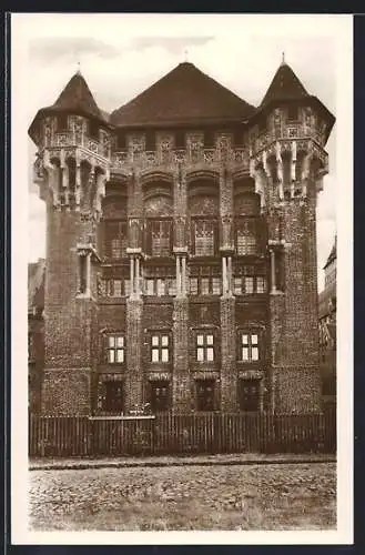 AK Marienburg / Malbork, Blick zum Hochmeister-Palast