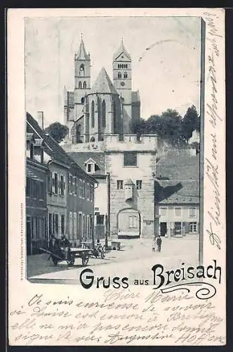 AK Breisach, Ortspartie mit Kirche