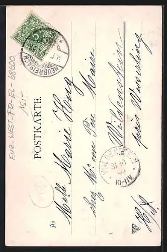 AK Breisach, Ortspartie mit Kirche