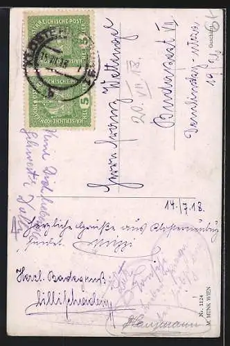 Künstler-AK M. Munk Nr. 1124: Krabbenfang, Verliebtes Paar am Meer