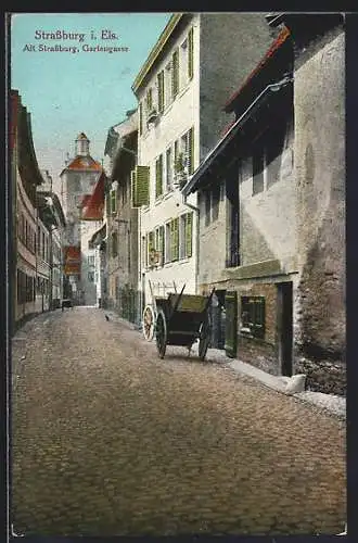AK Strassburg i. Els., Gartengasse in Alt Strassburg