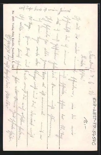 AK Verdenal, Grenadier-Landwehr-Reggt. No. 100 Dresden mit Hund, Kirche mit Häusern