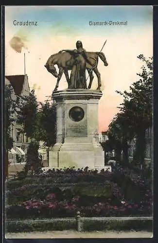 AK Graudenz-Grudziadz, Bismarck-Denkmal