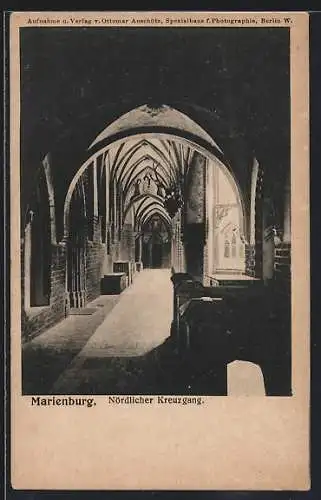 AK Marienburg / Malbork, Innenansicht nördlicher Kreuzgang