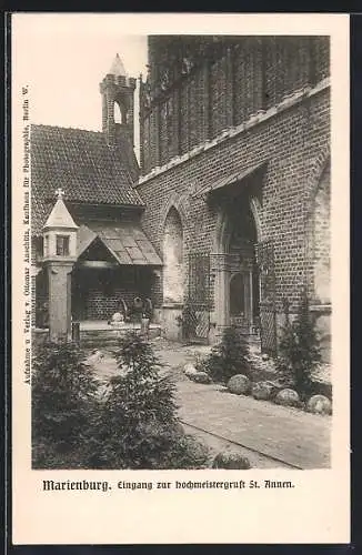 AK Marienburg, Eingang zur Hochmeistergruft St. Annen