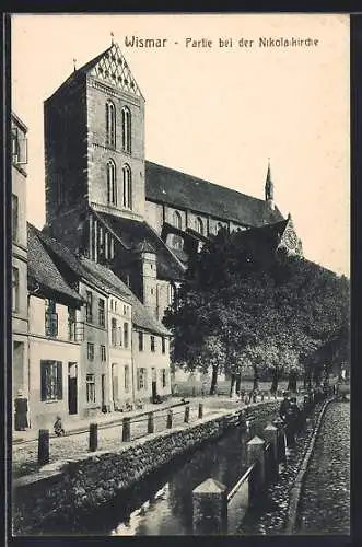 AK Wismar, Partie bei der Nicolaikirche