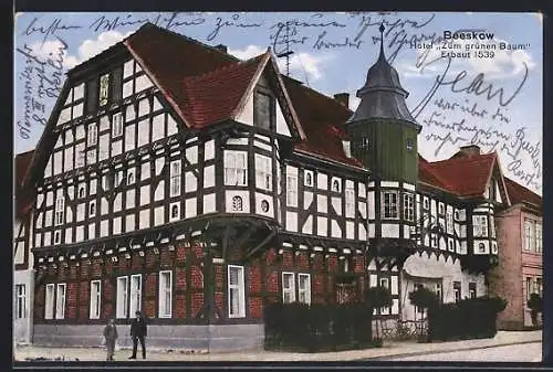 AK Beeskow, Hotel Zum grünen Baum
