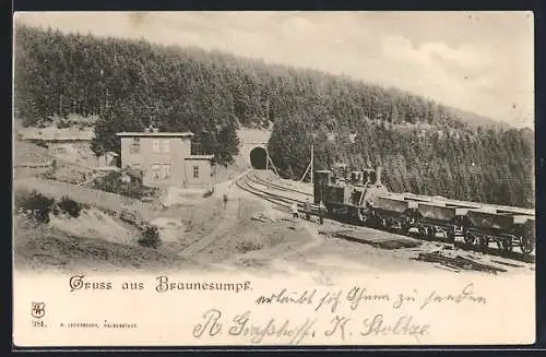 AK Blankenburg / Harz, Blick auf den Bahnhof
