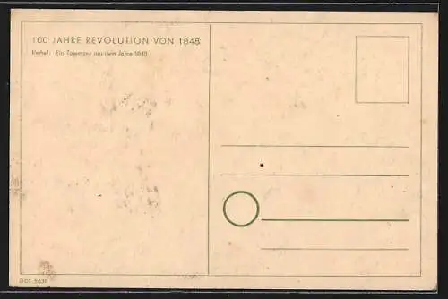 Künstler-AK Rethel: Totentanz aus dem Jahr 1848, 100 Jahre Revolution 1848