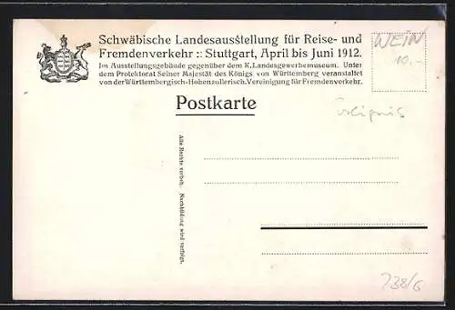 Künstler-AK Weinlese im Neckartal, Ochsengespann