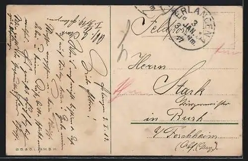 Künstler-AK A. Thiele: Soldaten werden eingekleidet