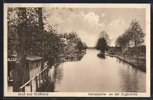 AK Grossköris, Kanalpartie an der Zugbrücke