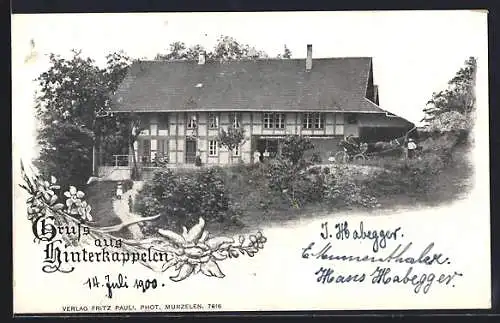AK Hinterkappelen, Blick auf ein Gasthaus
