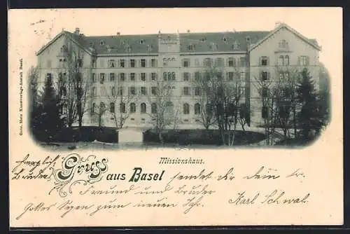 AK Basel, Blick zum Missionshaus