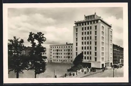 AK Berlin-Friedrichshain, Hochhaus Weberwiese