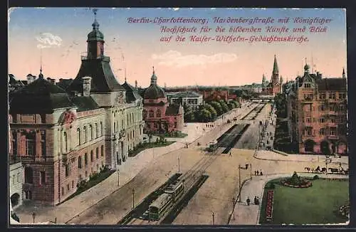 AK Berlin-Charlottenburg, Hardenbergstrasse mit Kgl. Hochschule f. d. bildenden Künste