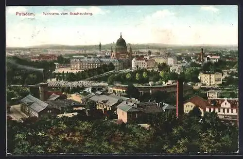 AK Potsdam, Stadtansicht vom Brauhausberg aus